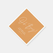 Oh Boy Baby shower Script sinaasappel Elegant Servet (Hoek)