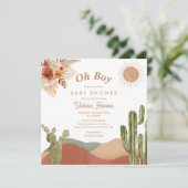 Oh Boy Baby shower Southwes Boho Cactus Desert (Staand voorkant)