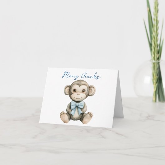 Oh Boy Baby Shower Thank You Card – Matching Bedankkaart (Voorkant)