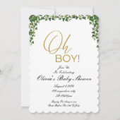 OH BOY baby shower uitnodiging (Voorkant)