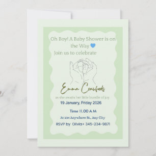 Oh Boy Baby Shower Uitnodiging