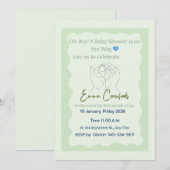 Oh Boy Baby Shower Uitnodiging (Voorkant / Achterkant)