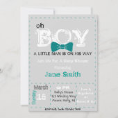 Oh Boy Baby shower uitnodiging (Voorkant)
