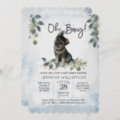 Oh boy! Baby shower van de Duitse herdershond Kaart (Voorkant / Achterkant)