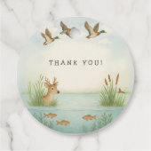 Oh boy! Baby shower van Woodland Bedankjes Labels (Achterkant)