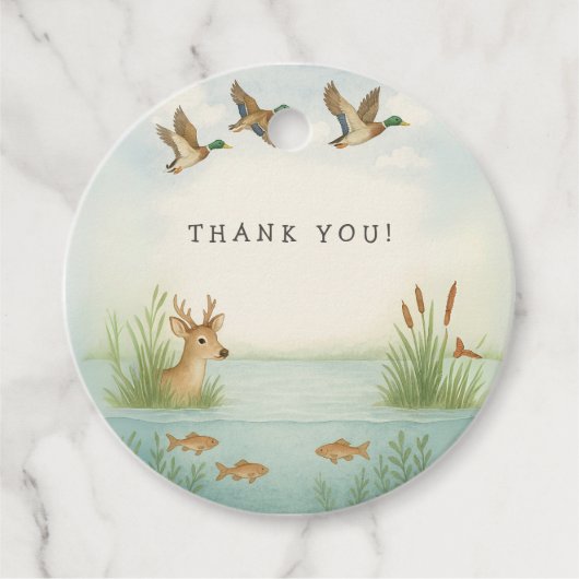 Oh boy! Baby shower van Woodland Bedankjes Labels (Voorkant)