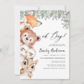 Oh boy! Baby shower voor bosdieren Kaart (Voorkant)