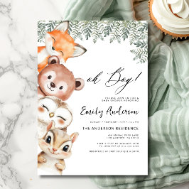 Oh boy! Baby shower voor bosdieren Kaart