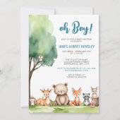 Oh boy! Baby shower voor bosdieren Kaart (Voorkant)