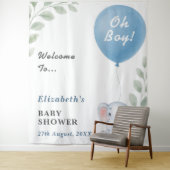 Oh Boy Baby Shower Wandkleed (In situ)