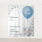 Oh Boy Baby Shower Wandkleed (Voorkant)