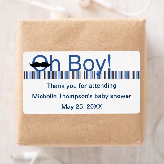Oh Boy Baby shower waterfles Etiket (Insitu)