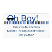 Oh Boy Baby shower waterfles Etiket (Voorkant)