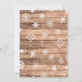 OH BOY Baby shower Wood Winter Sprinkle Invite Kaart (Achterkant)