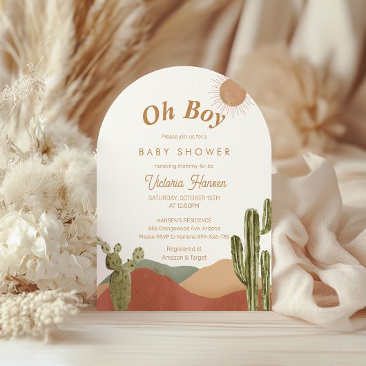 Oh Boy Baby shower Zuidwestelijke Cactus Desert Servet