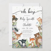 Oh Boy Baby Sprinkle Woodland Animal Creatures Kaart (Voorkant)