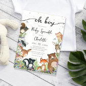 Oh Boy Baby Sprinkle Woodland Animal Creatures Kaart