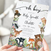 Oh Boy Baby Sprinkle Woodland Animal Creatures Kaart
