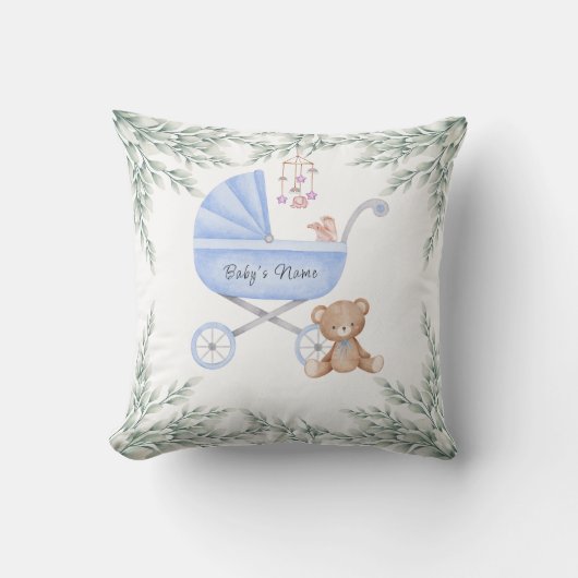 Oh Boy Baby Stroller en Mobiele Personalized Kussen (Voorkant)