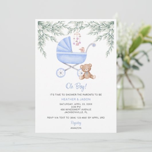 Oh Boy Baby Stroller en Mobiele Shower Kaart (Staand voorkant)