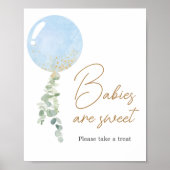 Oh Boy Balloon Baby shower Baby's zijn lief Poster (Voorkant)