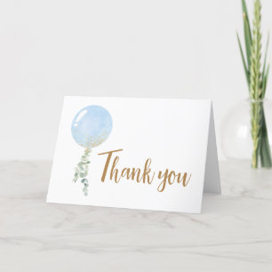 Oh Boy Balloon Baby shower Bedankkaart