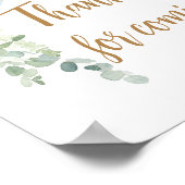 Oh Boy Balloon Baby shower Bedankt voor je komst Poster (Hoek)