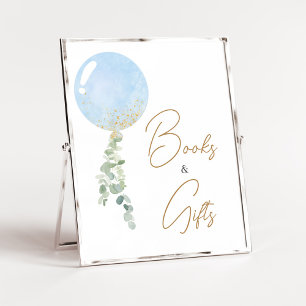 Oh Boy Balloon Baby shower Boeken en geschenken Poster