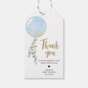 Oh Boy Balloon Baby shower Favor Tags Cadeaulabel