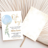 Oh Boy Balloon Baby shower Kaart