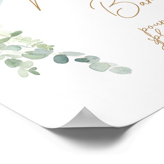 Oh Boy Balloon Baby shower Moeder Osa Bar Poster (Hoek)