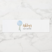 Oh Boy Balloon Baby shower Waterfles Etiket (Enkel label)