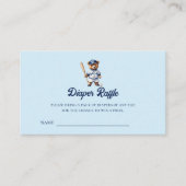 Oh Boy Baseball Baby shower Luier Raffle Tickets Informatiekaartje (Voorkant)