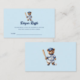 Oh Boy Baseball Baby shower Luier Raffle Tickets Informatiekaartje