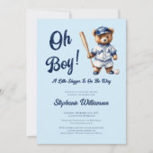 Oh Boy Baseball Baby shower Schattige Beer Kaart (Voorkant)