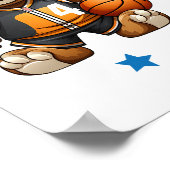 Oh Boy Basketbal Thema Verjaardag Poster (Hoek)