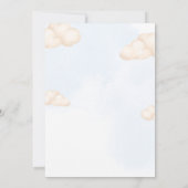 Oh Boy,  Bear Baby shower boy Bedankkaart (Achterkant)