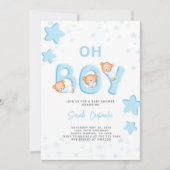 Oh Boy Beer Baby shower Boy Uitnodiging (Voorkant)