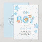 Oh Boy Beer Baby shower Boy Uitnodiging (Voorkant / Achterkant)