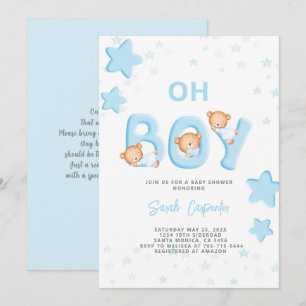 Oh Boy Beer Baby shower Boy Uitnodiging