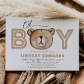 Oh Boy Beer Baby shower Invitation Kaart