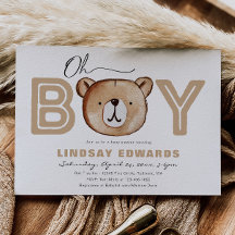 Oh Boy Beer Baby shower Invitation