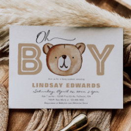 Oh Boy Beer Baby shower Invitation Kaart