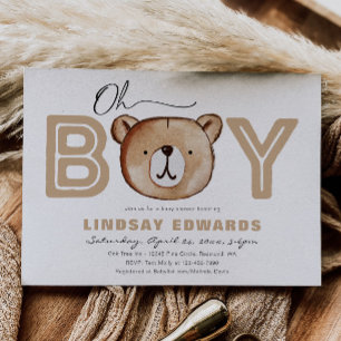 Oh Boy Beer Baby shower Invitation Kaart
