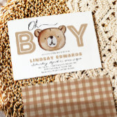 Oh Boy Beer Baby shower Invitation Kaart