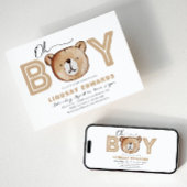 Oh Boy Beer Baby shower Invitation Kaart