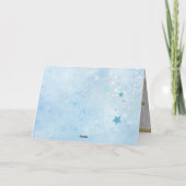 Oh Boy Beer Blauw Ballon Eucalyptus aangepaste fot Bedankkaart (Achterkant)