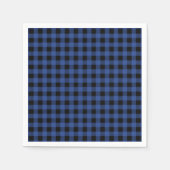 Oh Boy Beer blauw Buffalo Plaid Baby shower Servet (Voorkant)