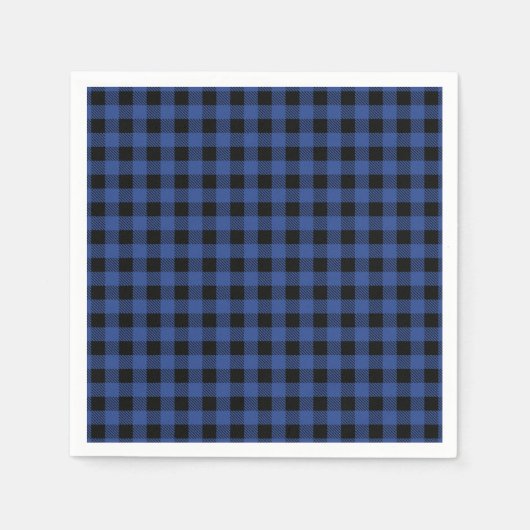 Oh Boy Beer blauw Buffalo Plaid Baby shower Servet (Voorkant)