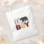 Oh Boy Beer Buffalo Plaid Baby shower Bedankzakje (Geknipt)